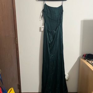 Formal dark green dress